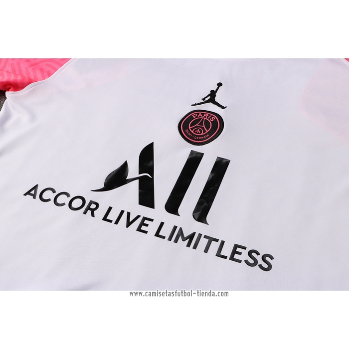 Chandal del Paris Saint-Germain Jordan 2021 2022 Manga Corta Blanco